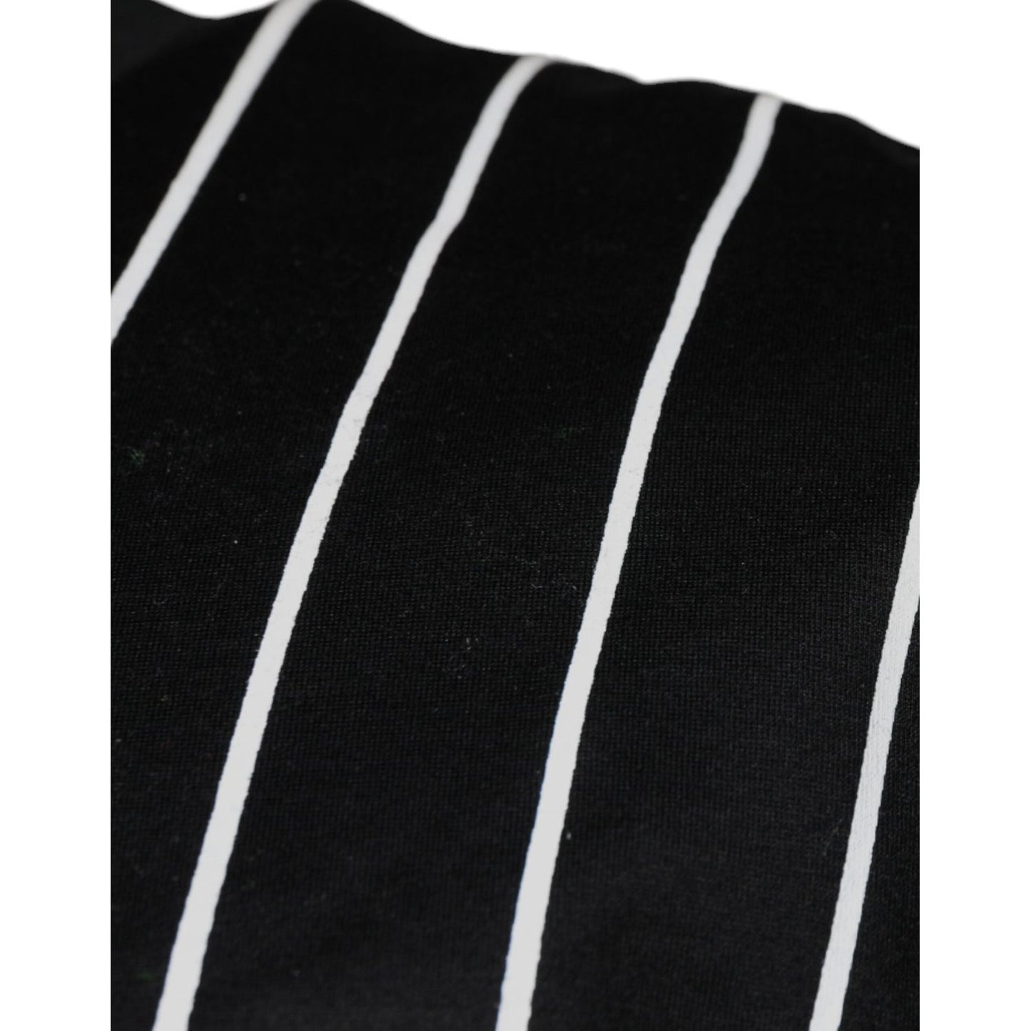 Dolce & Gabbana Black Cotton Polka Dots Round Neck T-shirt Dolce & Gabbana Black