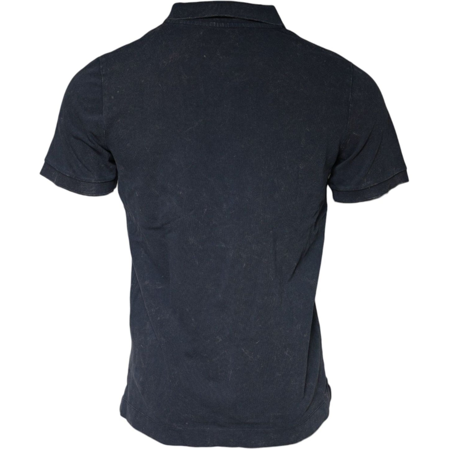 Dolce & Gabbana Dark Blue Logo Button Collared Polo T-shirt Dolce & Gabbana Dark Slate Gray