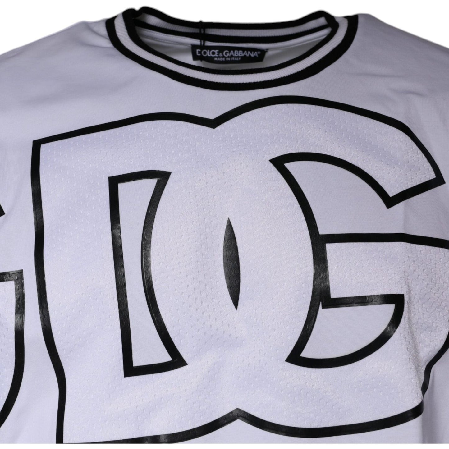 Dolce & Gabbana White Logo Print Crew Neck T-shirt Dolce & Gabbana Gray