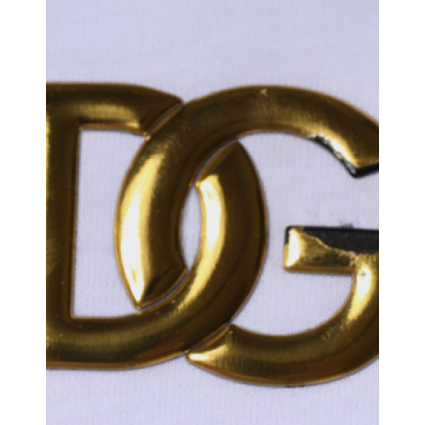 Dolce & Gabbana White Logo Cotton Vneck Short Sleeve T-shirt Dolce & Gabbana Light Gray