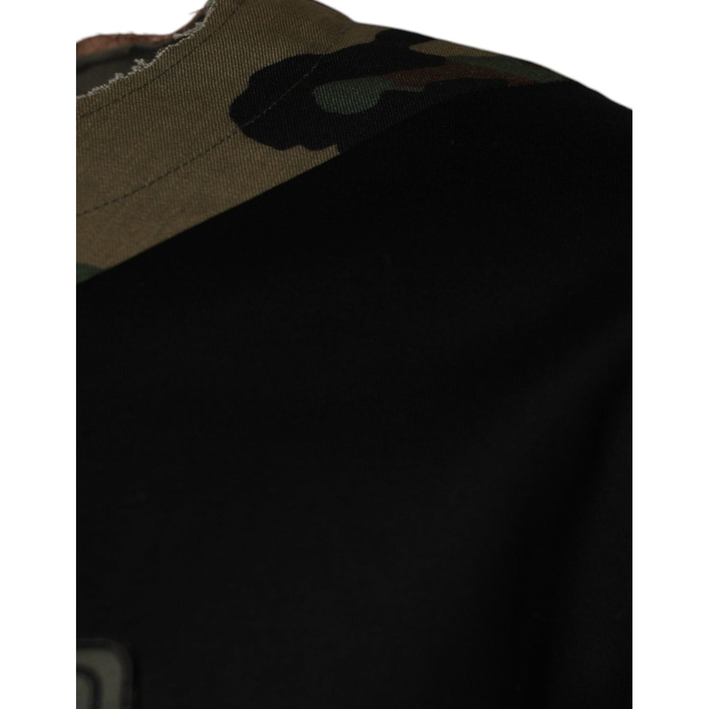 Dolce & Gabbana Multicolor Camouflage Cotton Round Neck T-shirt Dolce & Gabbana Black