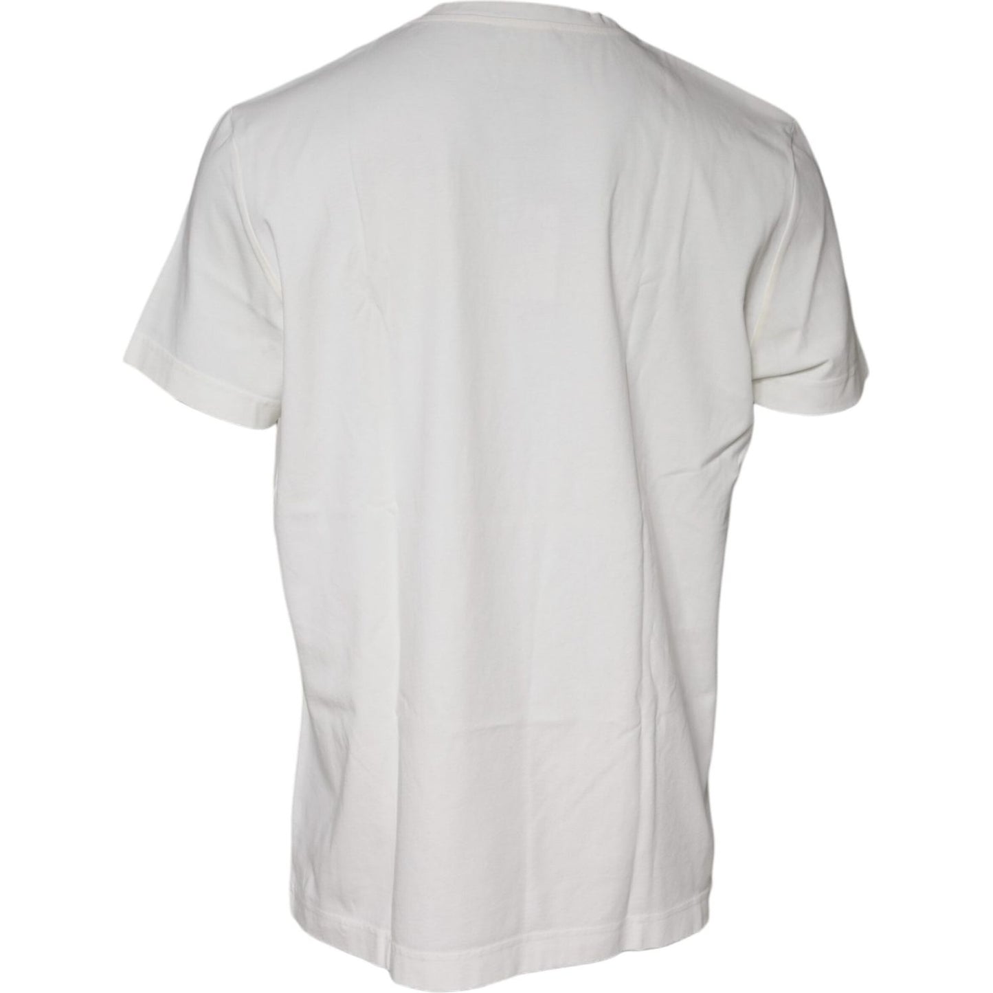 Dolce & Gabbana White Bandana Print Cotton Short Sleeves T-shirt Dolce & Gabbana Light Gray