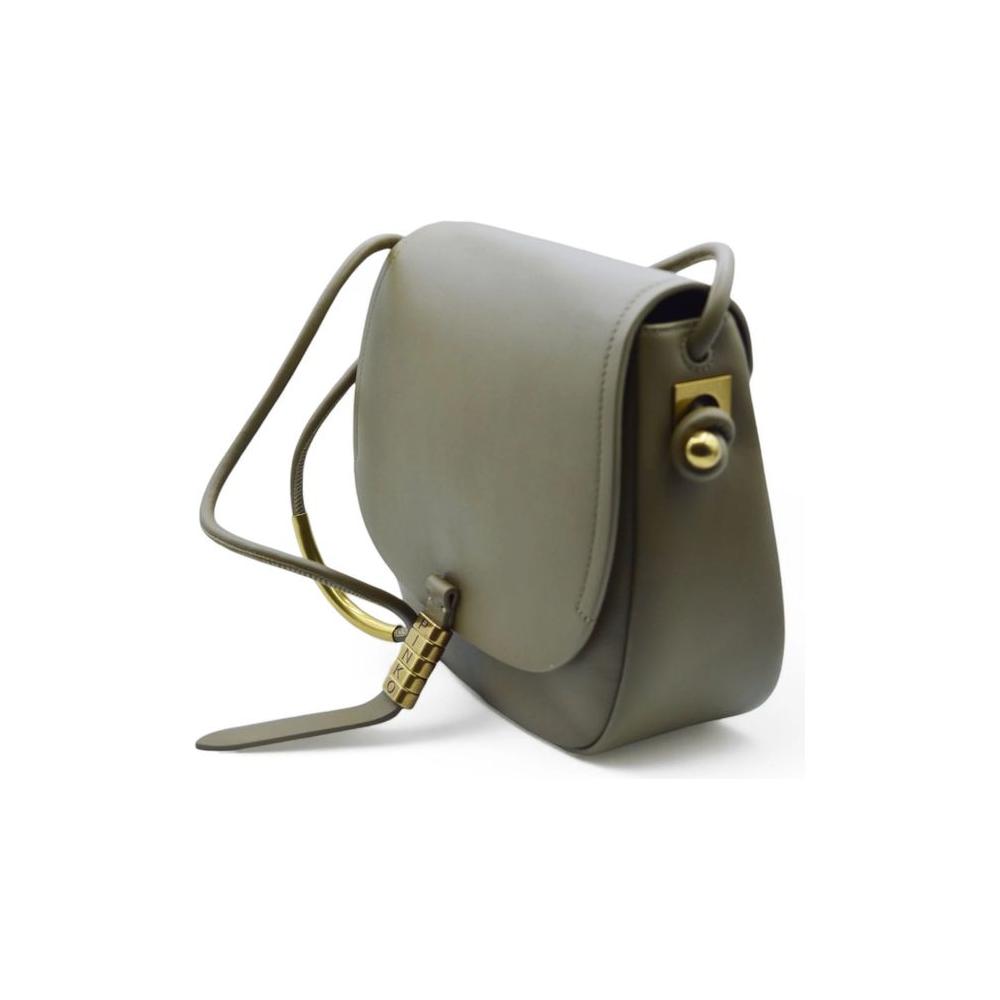 PINKO Green Leather Women Crossbody Bag PINKO Dim Gray