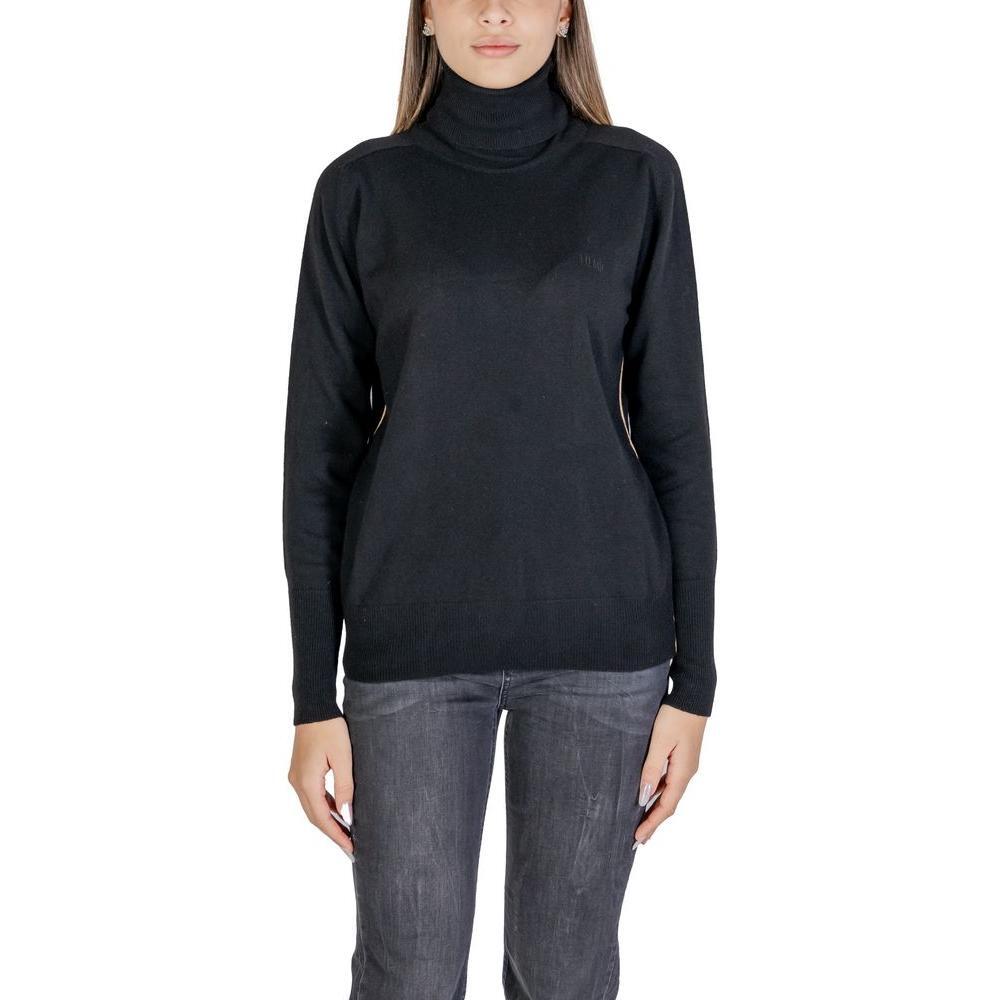 Alviero Martini Prima Classe Black Viscose Turtleneck AL-14625300009-IT46 | L