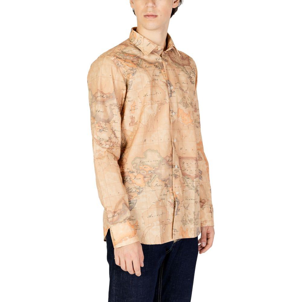 Alviero Martini Prima Classe Beige Polyester Shirt Alviero Martini Prima Classe Tan