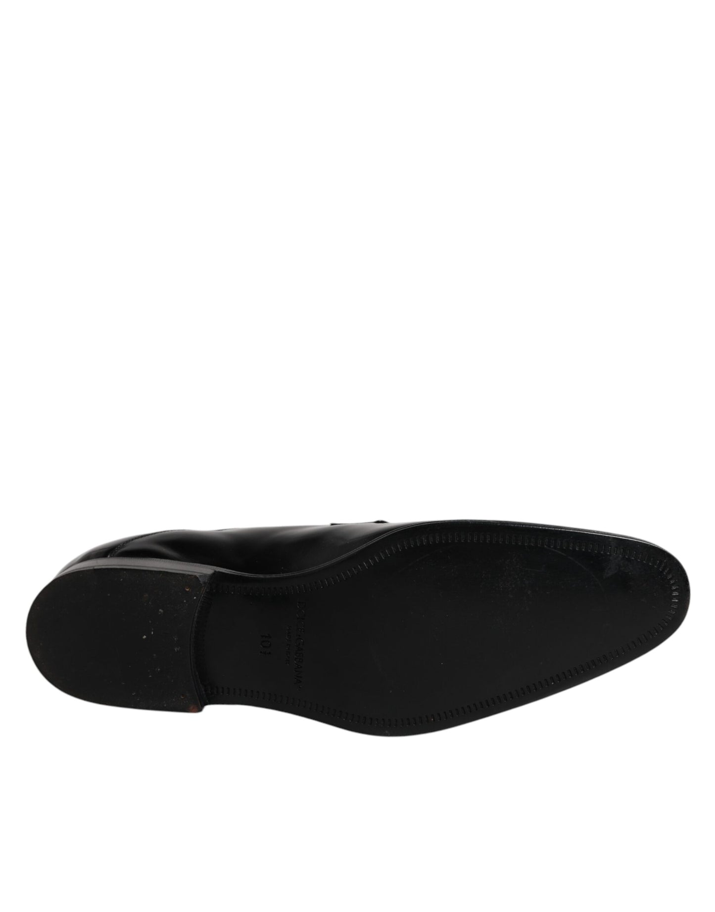 Dolce & Gabbana Black Leather Lace Up Derby Formal Shoes Dolce & Gabbana Black