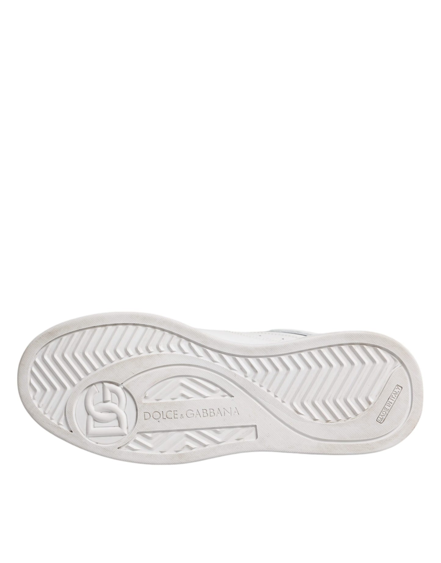 Dolce & Gabbana White Miami Leather Low Top Sneakers Shoes Dolce & Gabbana Light Gray