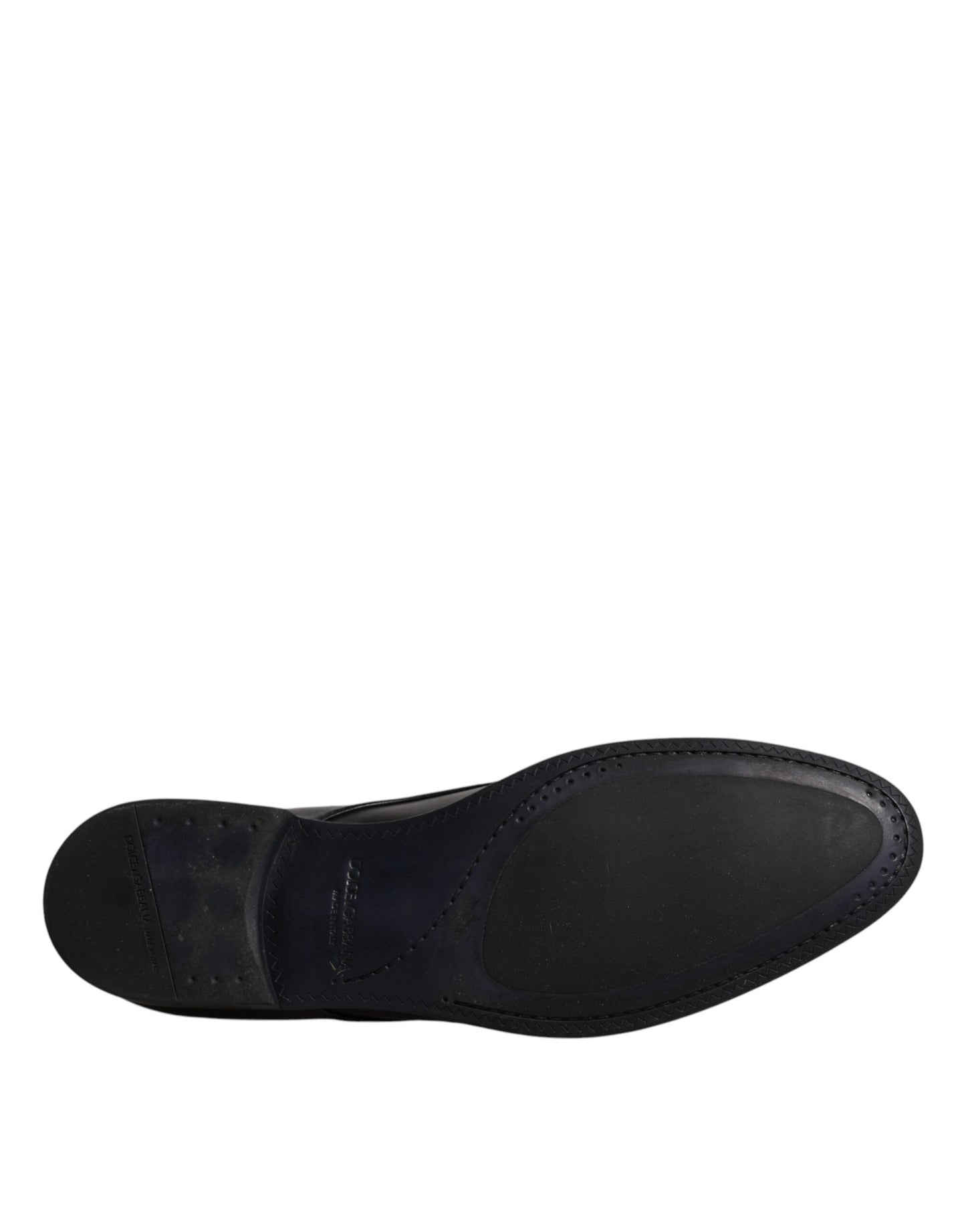Dolce & Gabbana Black Leather Lace Up Men Derby Formal Shoes Dolce & Gabbana Black