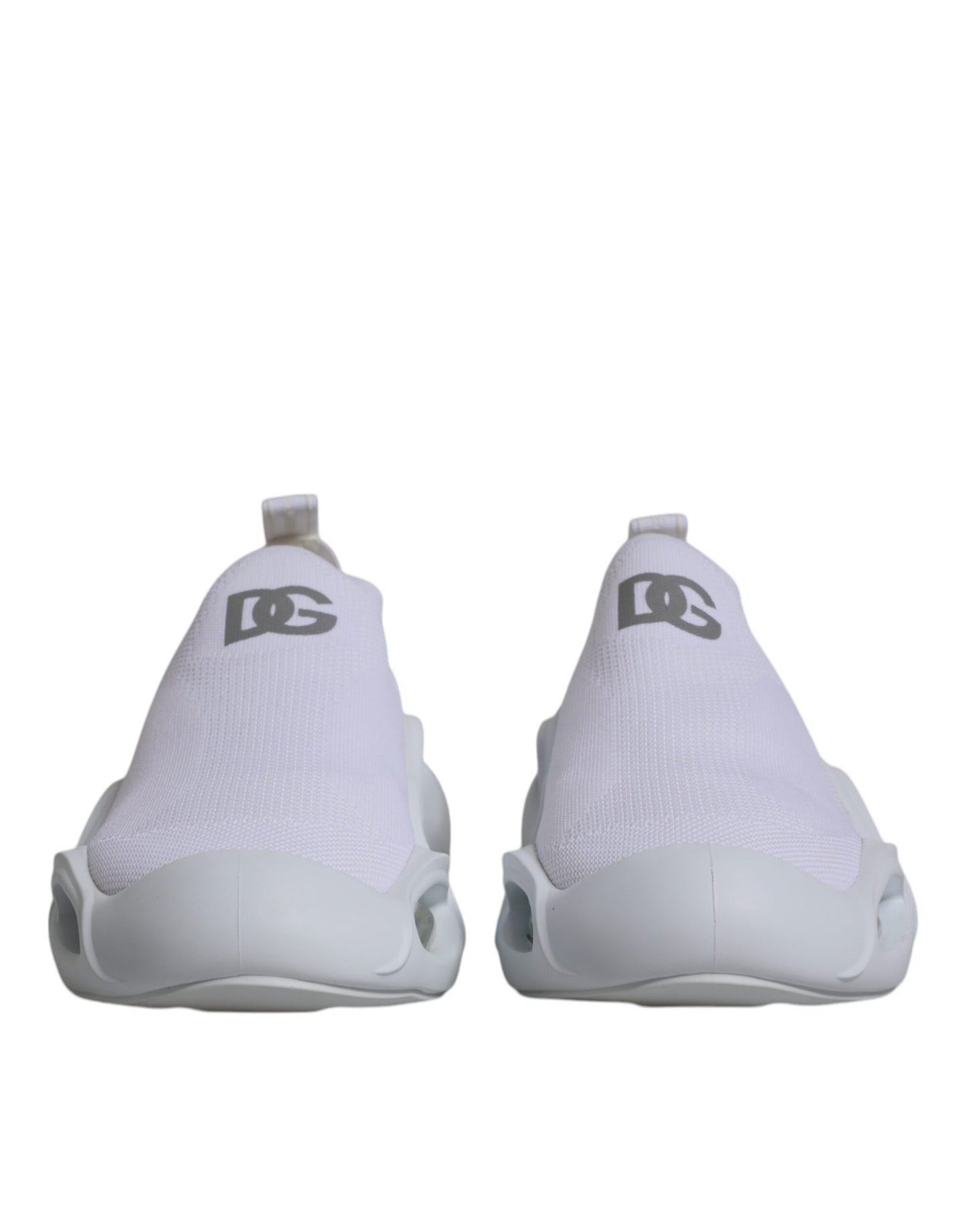 Dolce & Gabbana White Slip On Wave Low Top Men Sneakers Shoes Dolce & Gabbana Gray
