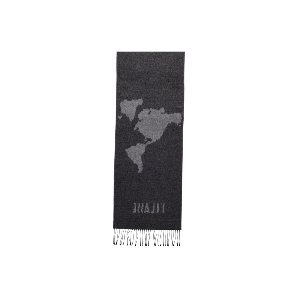 Alviero Martini Prima Classe Gray Polyacrylic Scarf Alviero Martini Prima Classe Dark Slate Gray