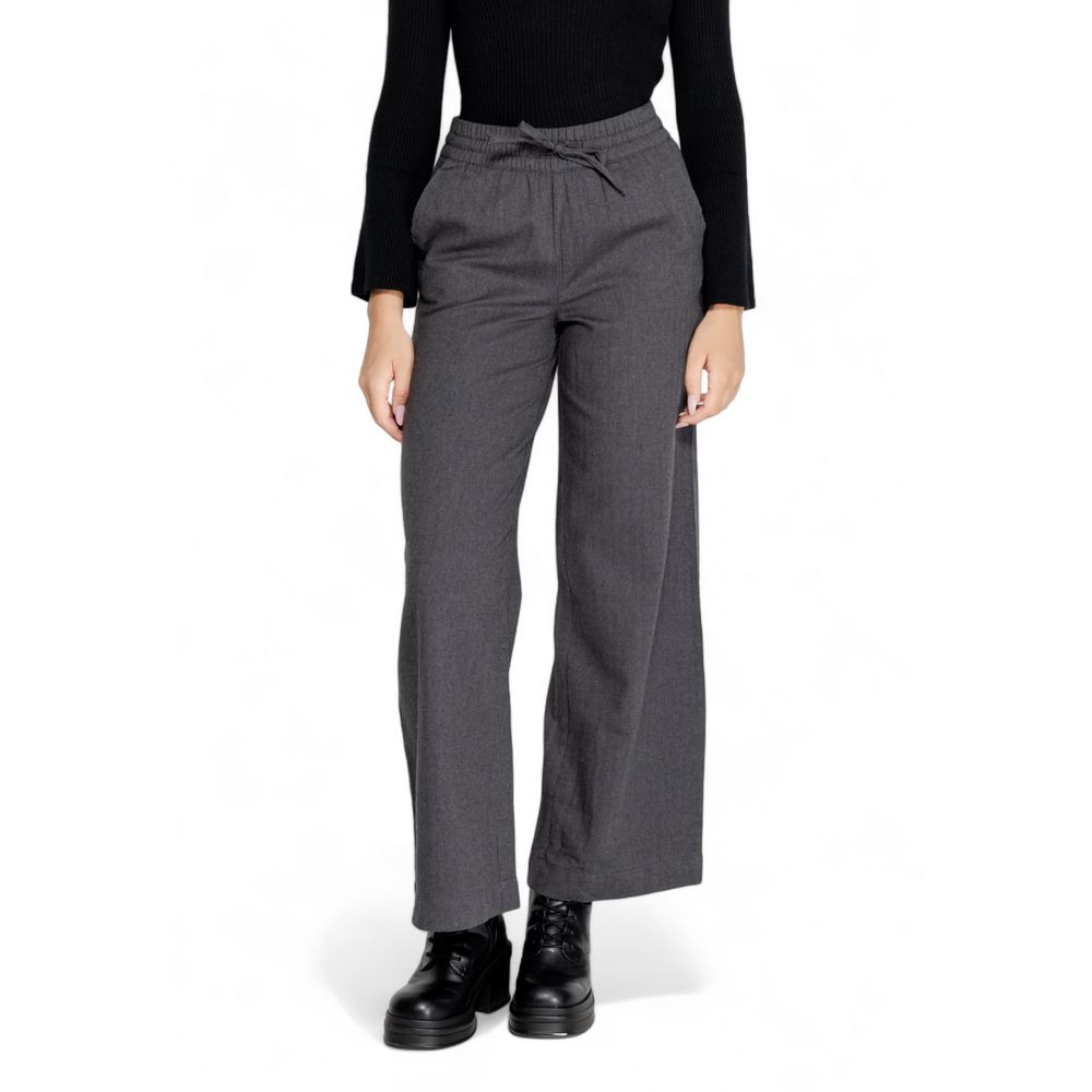 Jacqueline De Yong Gray Cotton Jeans & Pant Jacqueline De Yong Dark Slate Gray