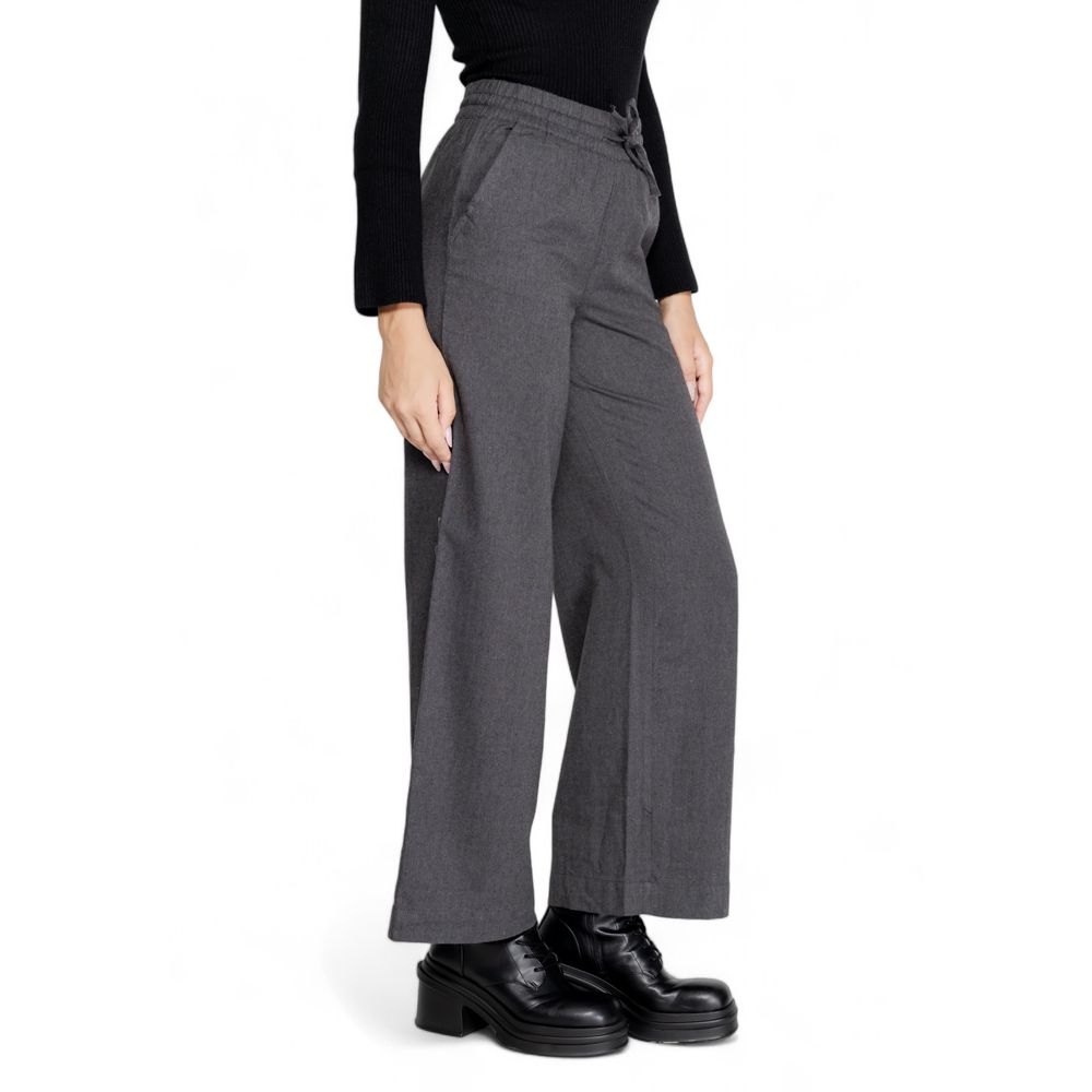Jacqueline De Yong Gray Cotton Jeans & Pant Jacqueline De Yong Dark Slate Gray