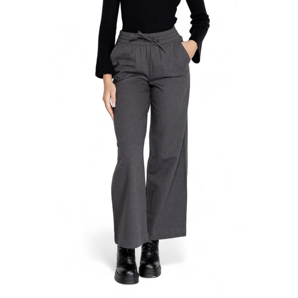 Jacqueline De Yong Gray Cotton Jeans & Pant Jacqueline De Yong Dark Slate Gray