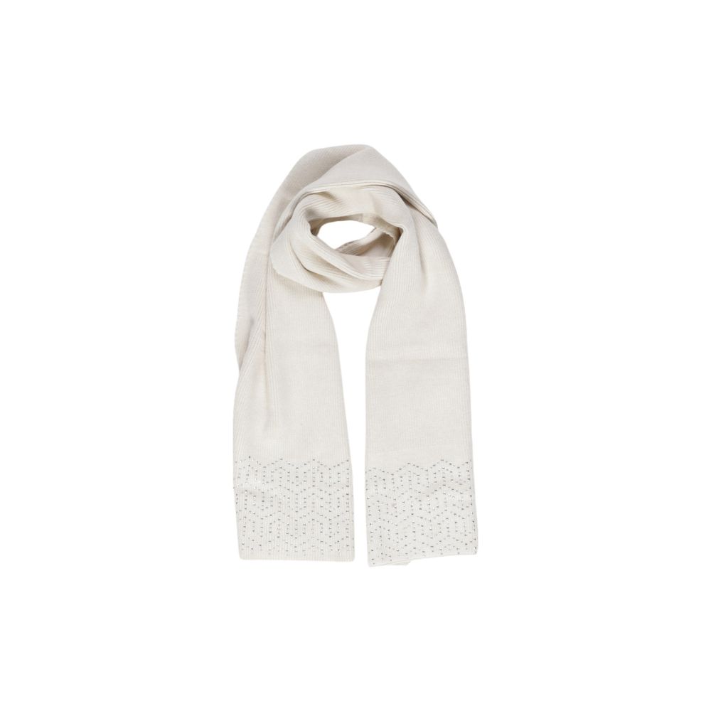 Pieces Beige Polyester Scarf Pieces Light Gray
