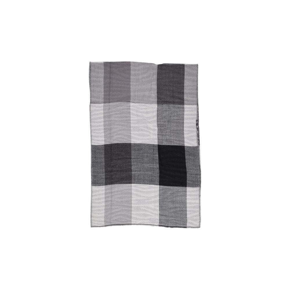 Pieces Black Recycled Polyester Scarf Pieces Dark Gray