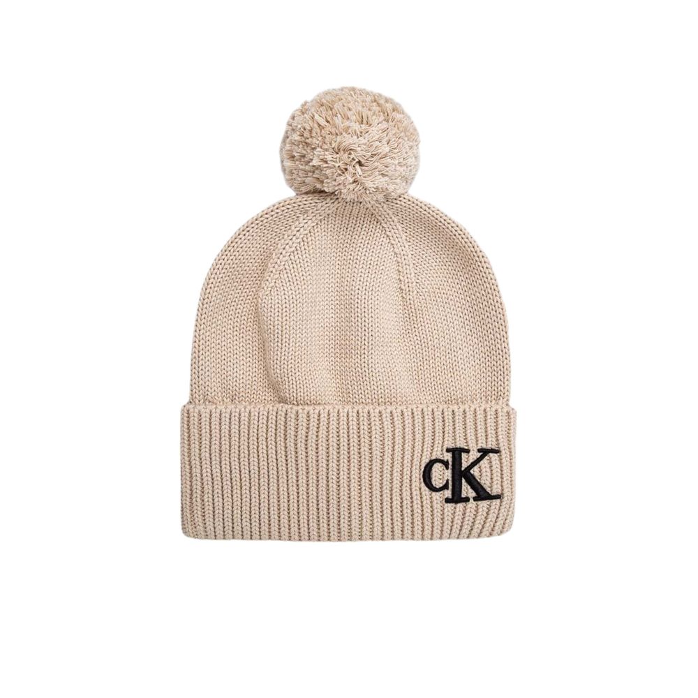 Calvin Klein Beige Cotton Hat Calvin Klein Gray