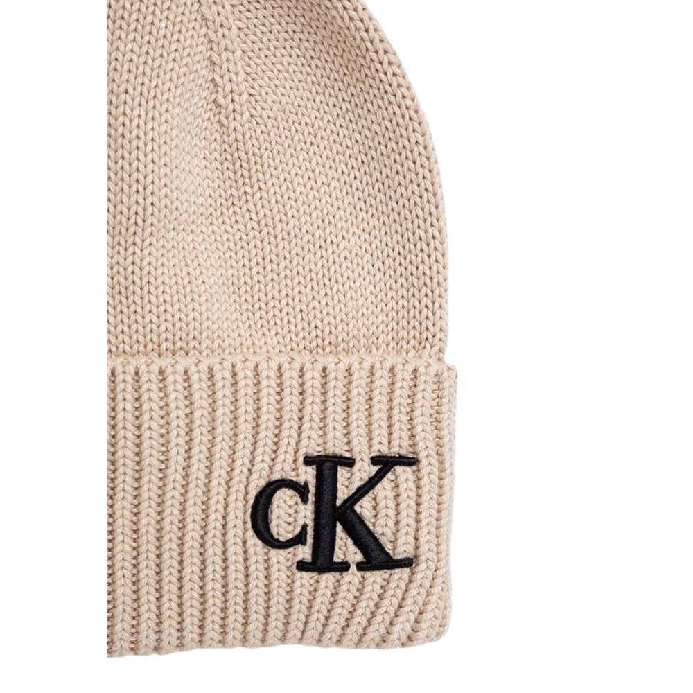 Calvin Klein Beige Cotton Hat Calvin Klein Gray