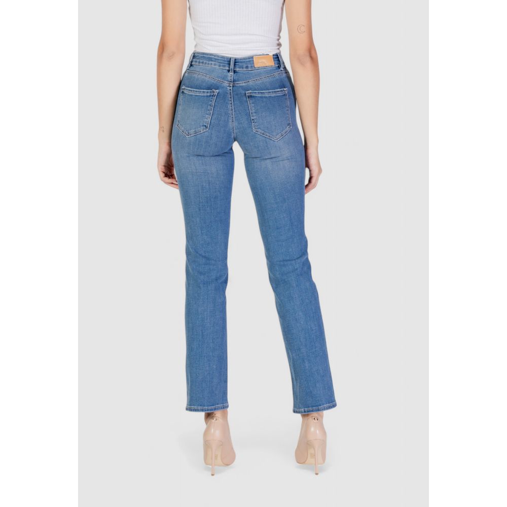 Vero Moda Light Blue Cotton Jeans & Pant Vero Moda Steel Blue