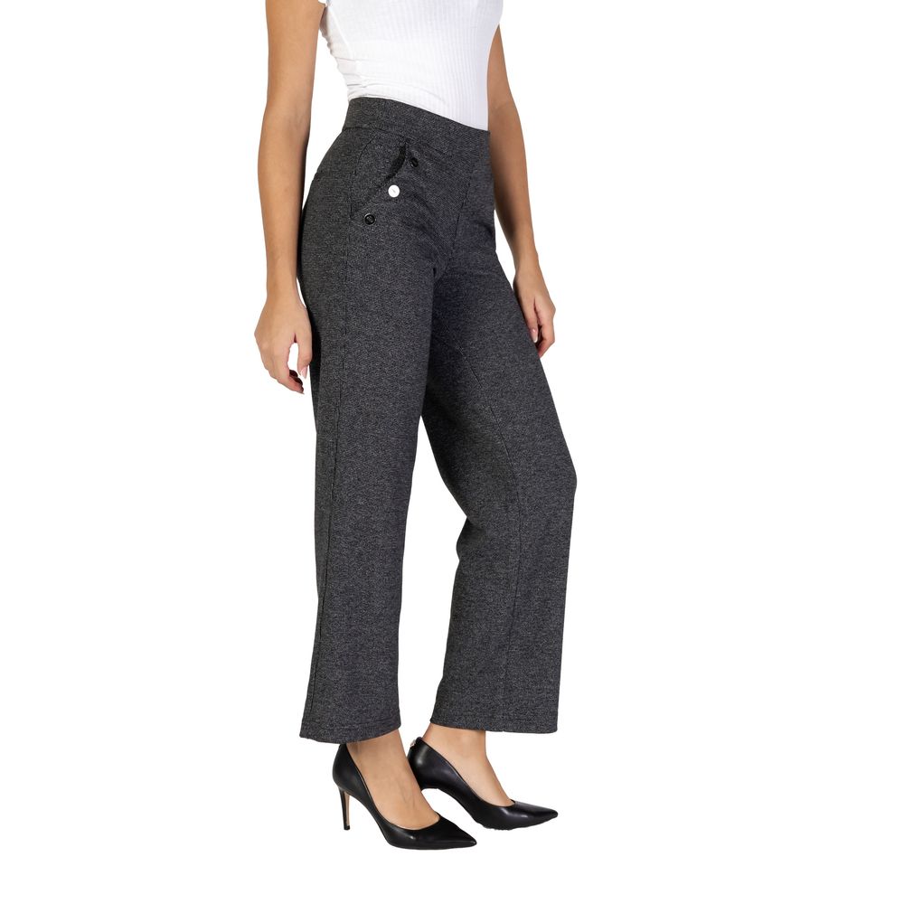 Street One Black Polyester Jeans & Pant Street One Dark Slate Gray