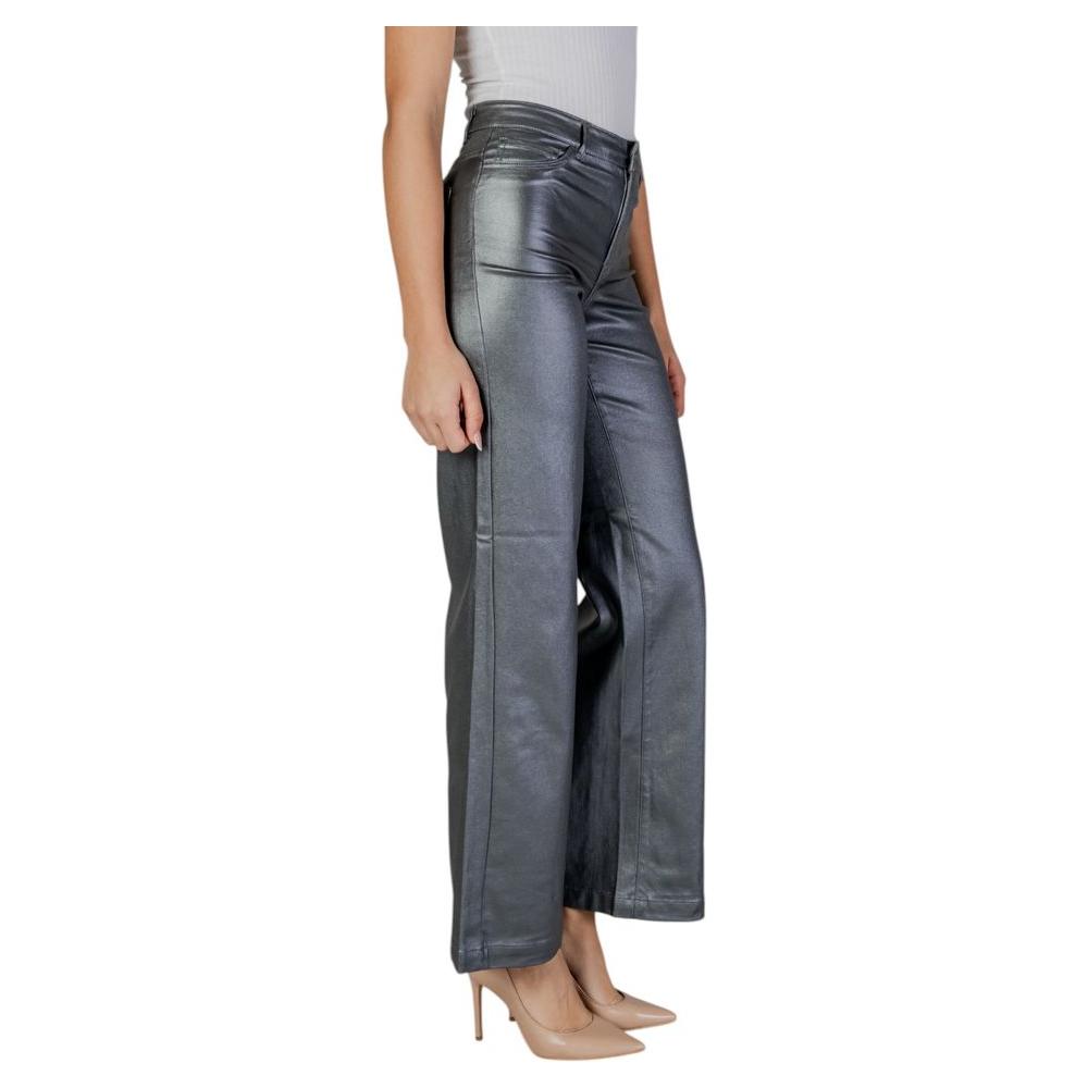 Jacqueline De Yong Silver Viscose Jeans & Pant Jacqueline De Yong Dark Slate Gray