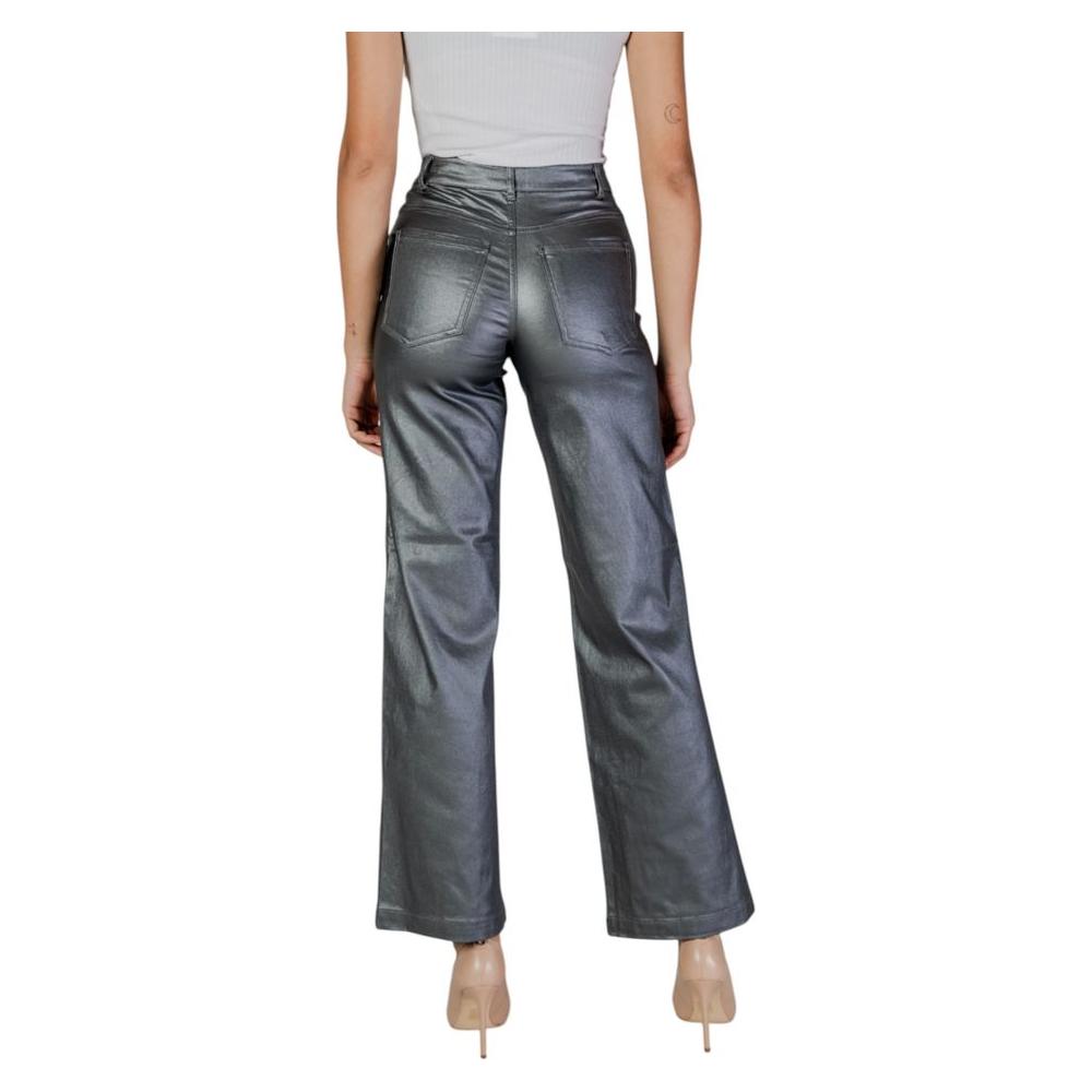 Jacqueline De Yong Silver Viscose Jeans & Pant Jacqueline De Yong Dim Gray