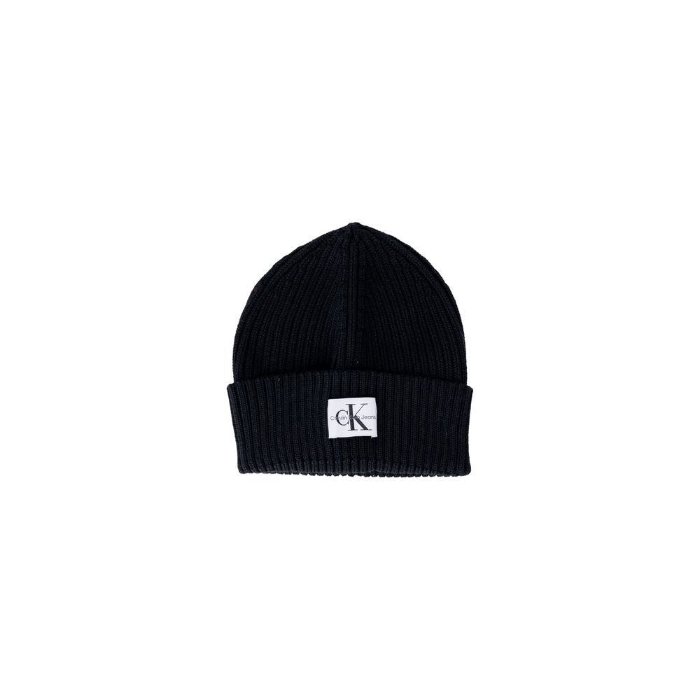 Calvin Klein Jeans Black Wool Hat Calvin Klein Jeans Black