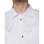 Dolce & Gabbana White Cotton Poplin Shirt Dress Blouse Top TSH86794-44