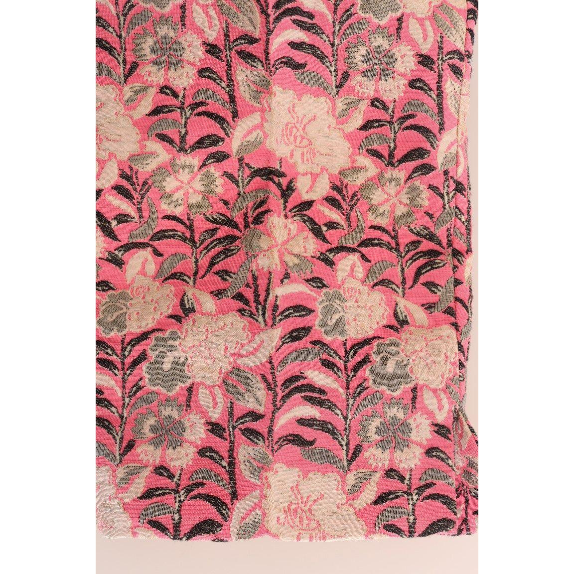 Dolce & Gabbana Elegant Floral Brocade Pants Dolce & Gabbana Rosy Brown