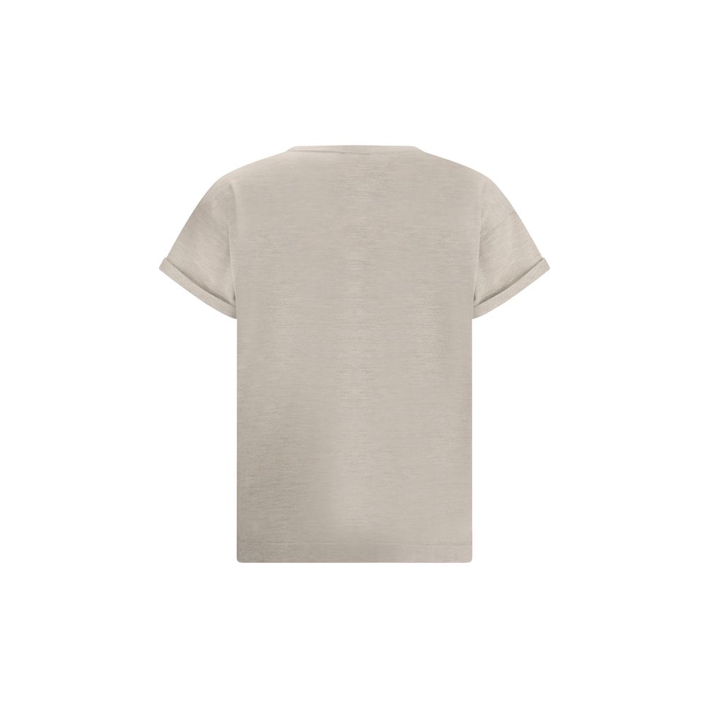 Brunello Cucinelli cashmere glitter T-shirt Brunello Cucinelli Gray
