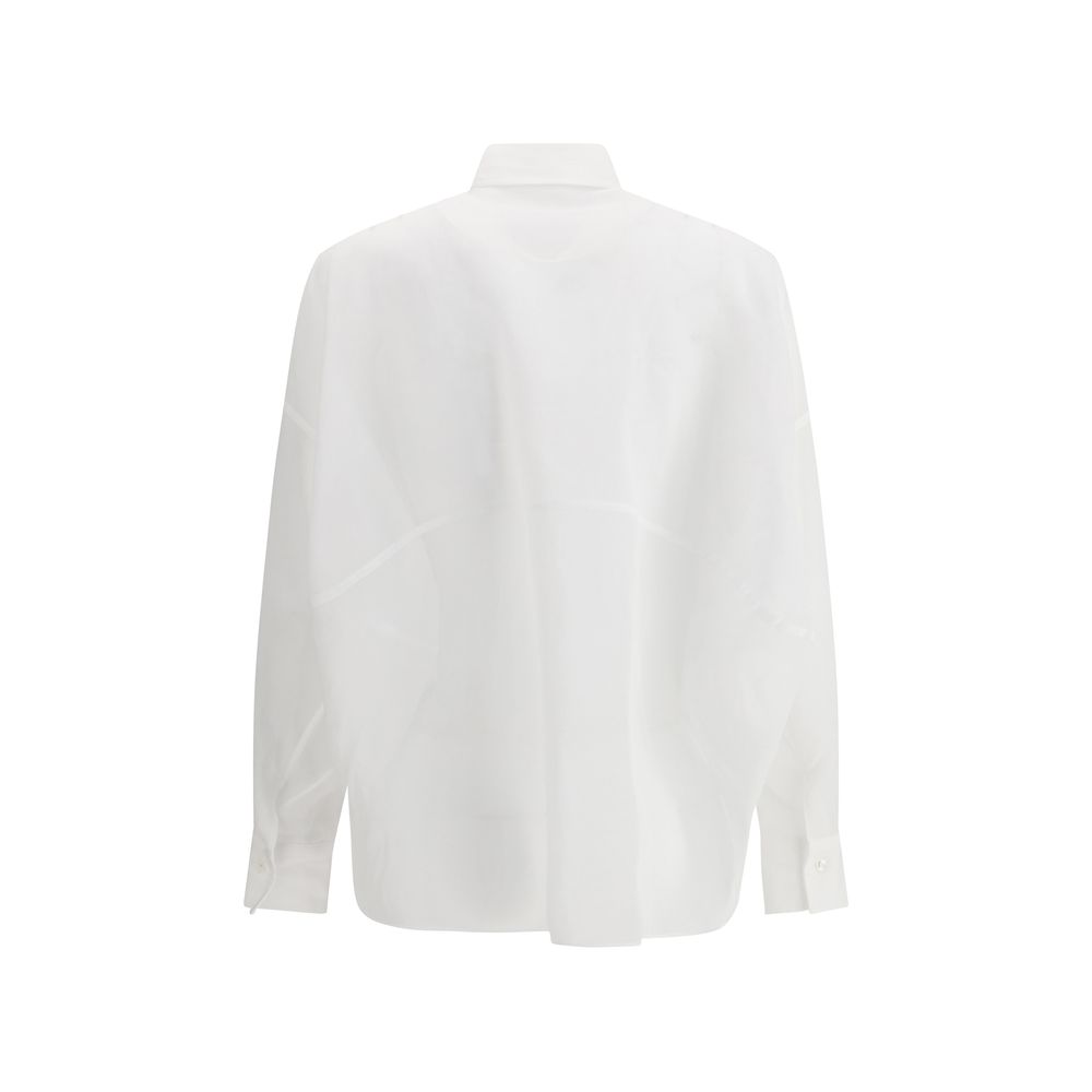 Brunello Cucinelli semi-transparent Shirt Brunello Cucinelli Light Gray