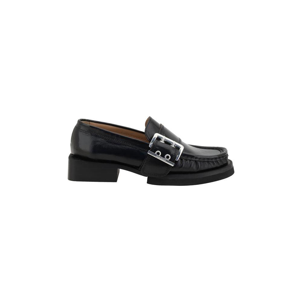 Ganni Feminine Buckle Loafers Ganni Dark Slate Gray