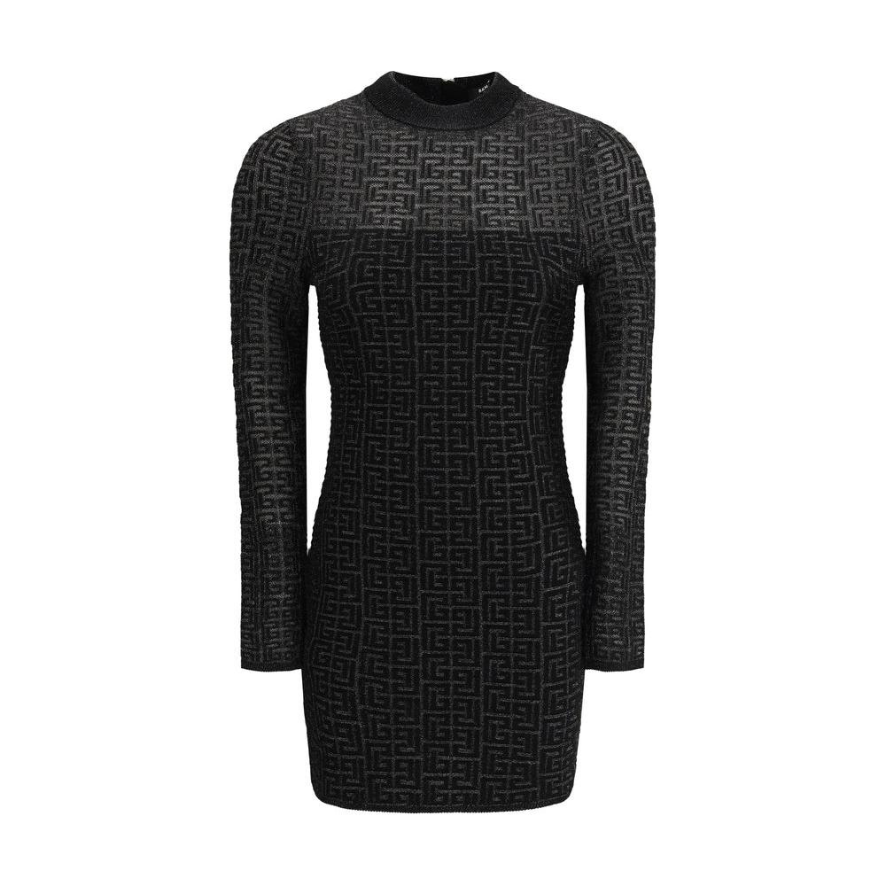 Balmain Knit Mini Dress Balmain Black