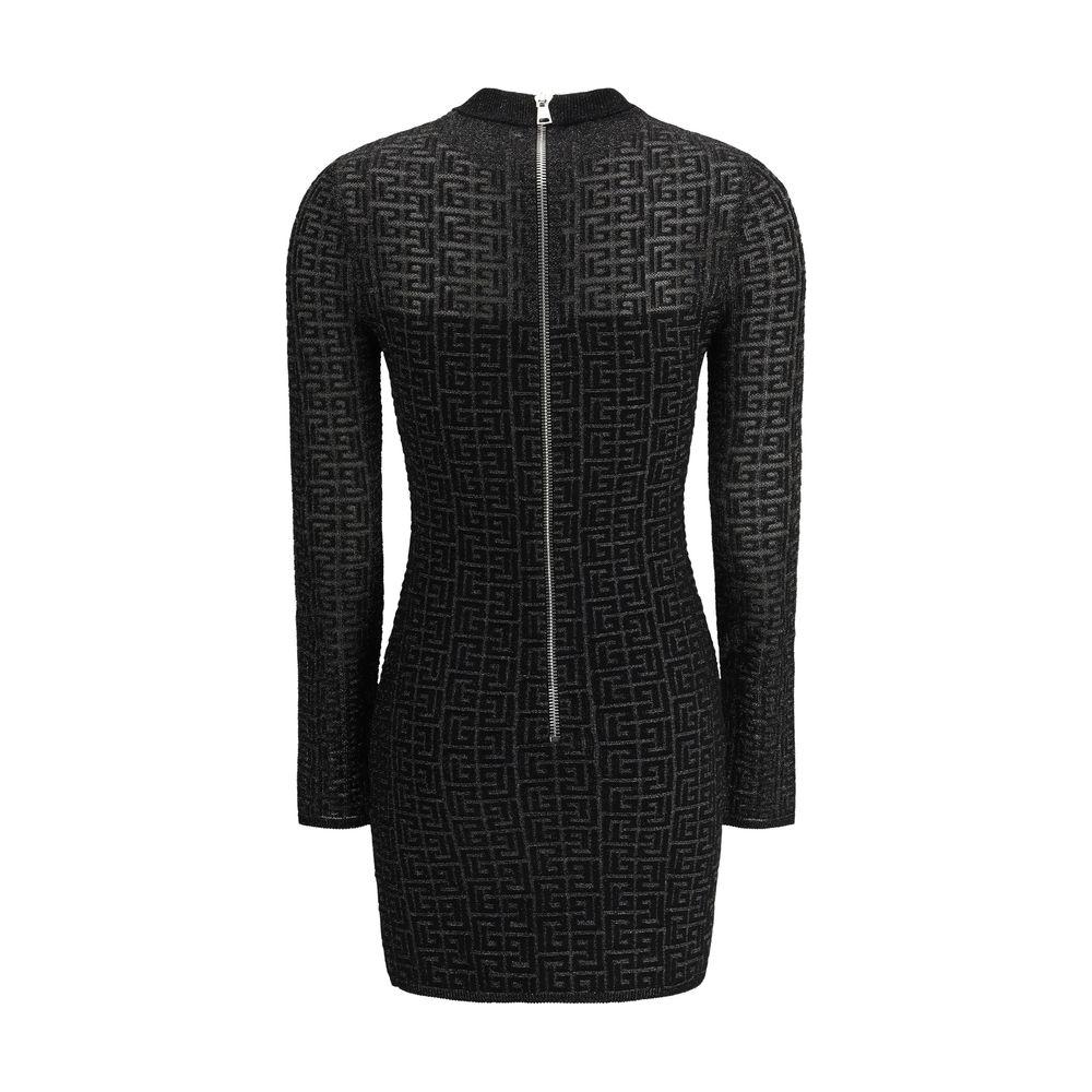 Balmain Knit Mini Dress Balmain Black