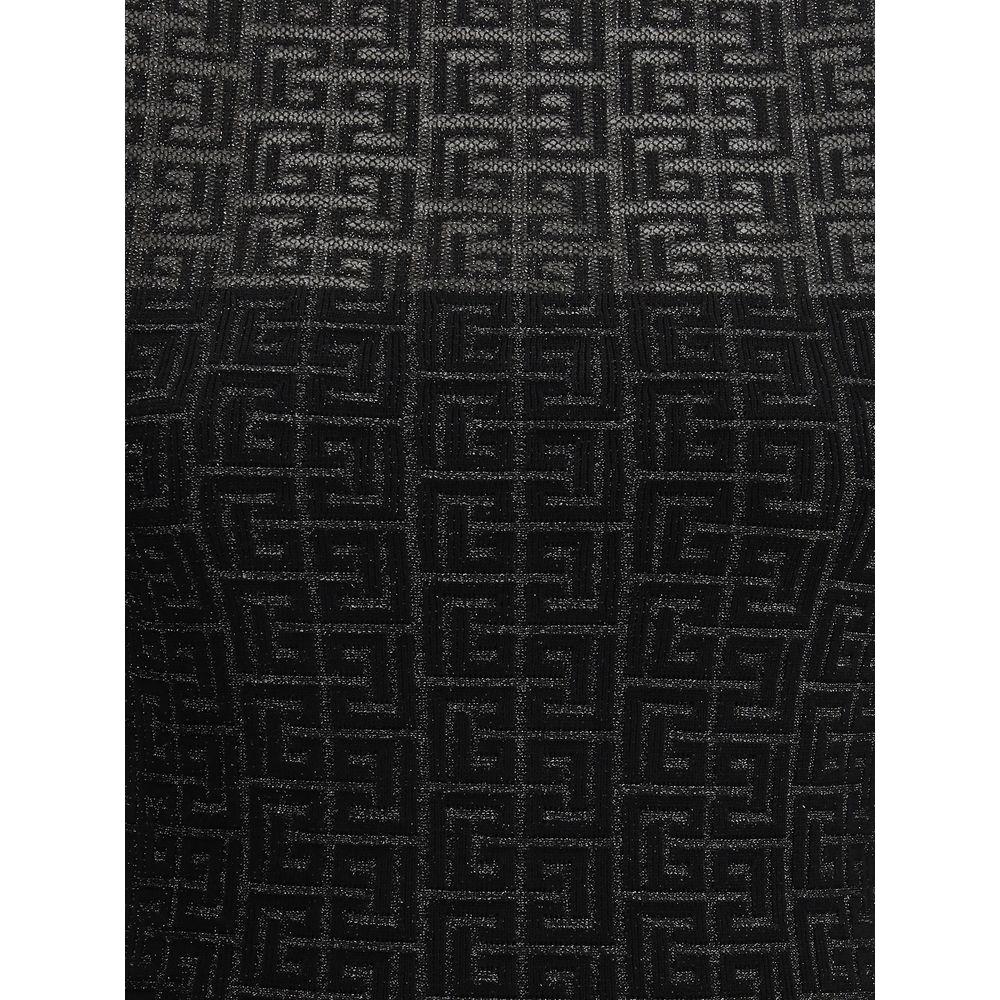 Balmain Knit Mini Dress Balmain Black