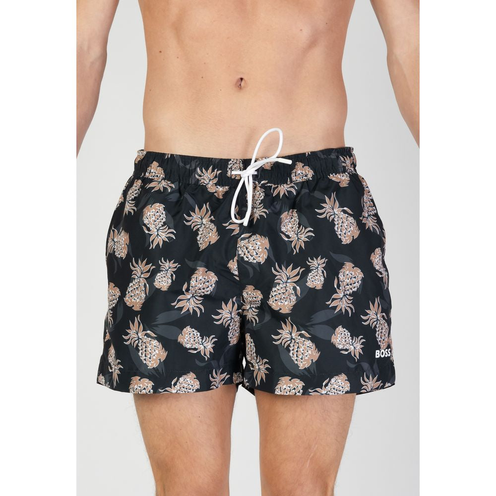 Hugo Boss Black Recycled Polyester Swimwear Hugo Boss Dark Slate Gray