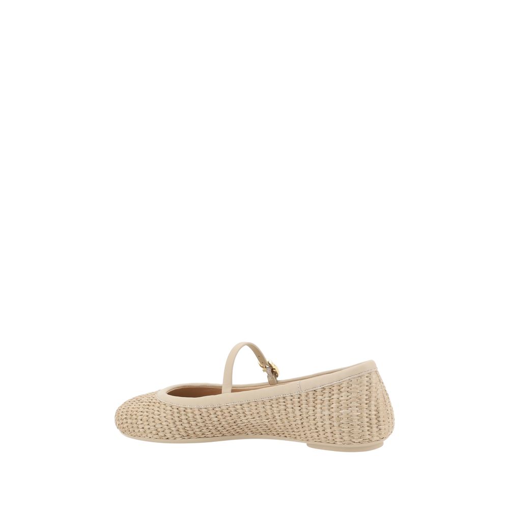 Gianvito Rossi Carla Marbella Ballerinas Gianvito Rossi Tan
