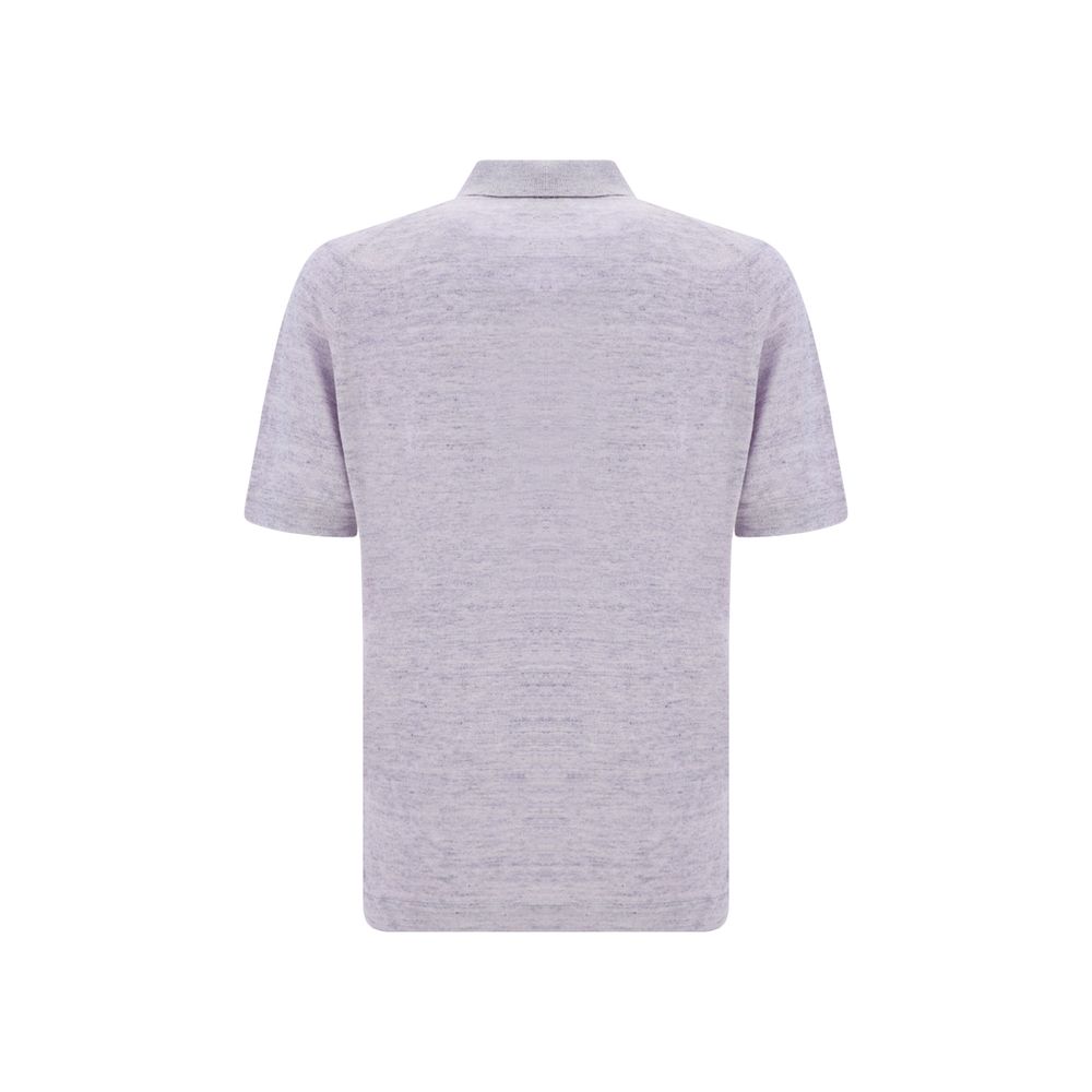 Brunello Cucinelli Linen Polo Shirt Brunello Cucinelli Gray