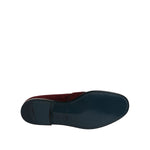 Dolce & Gabbana Bordeaux Suede Loafers Formal Men Dress Shoes