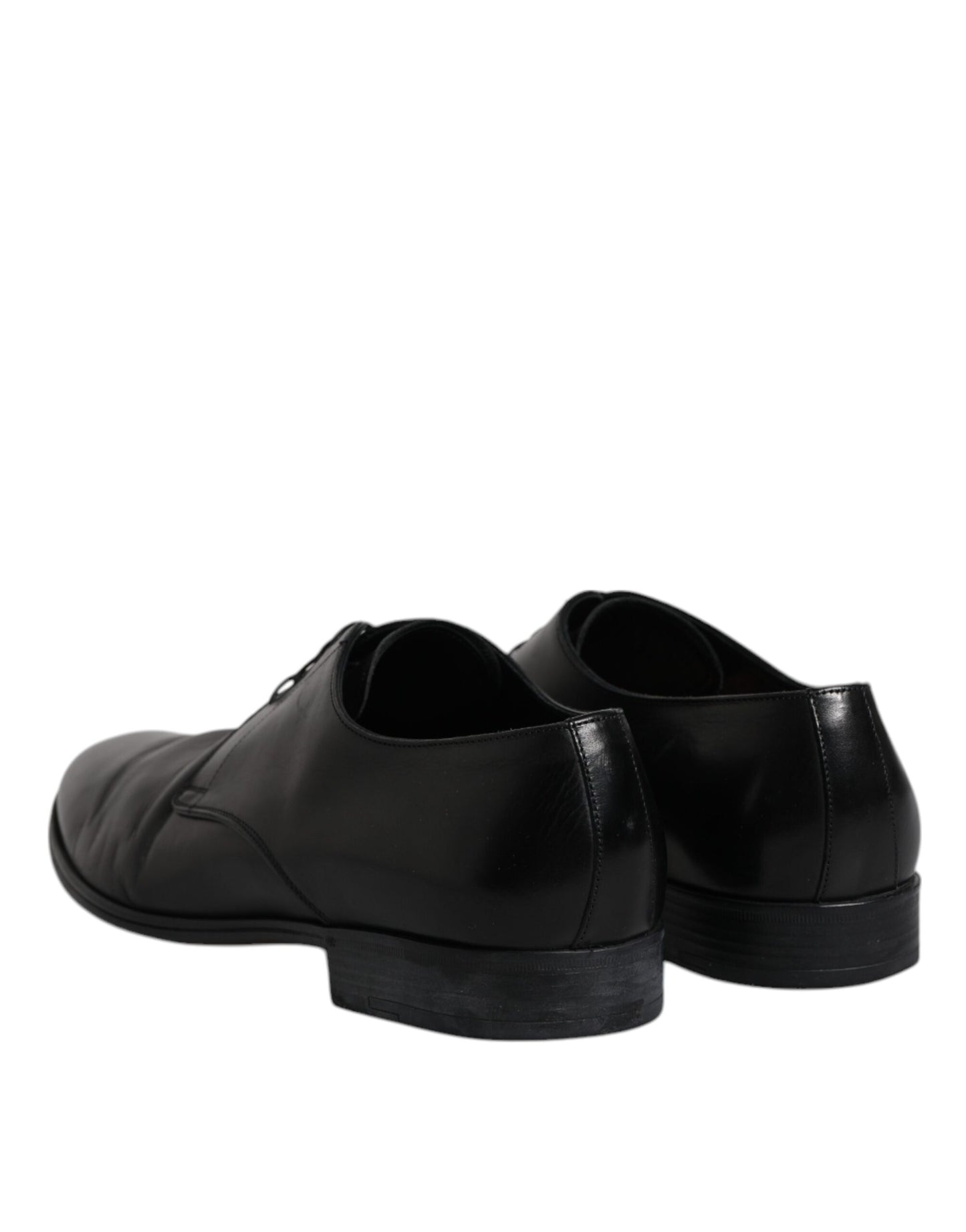 Dolce & Gabbana Black Patent Leather Derby Men Dress Shoes MV6624-44.5