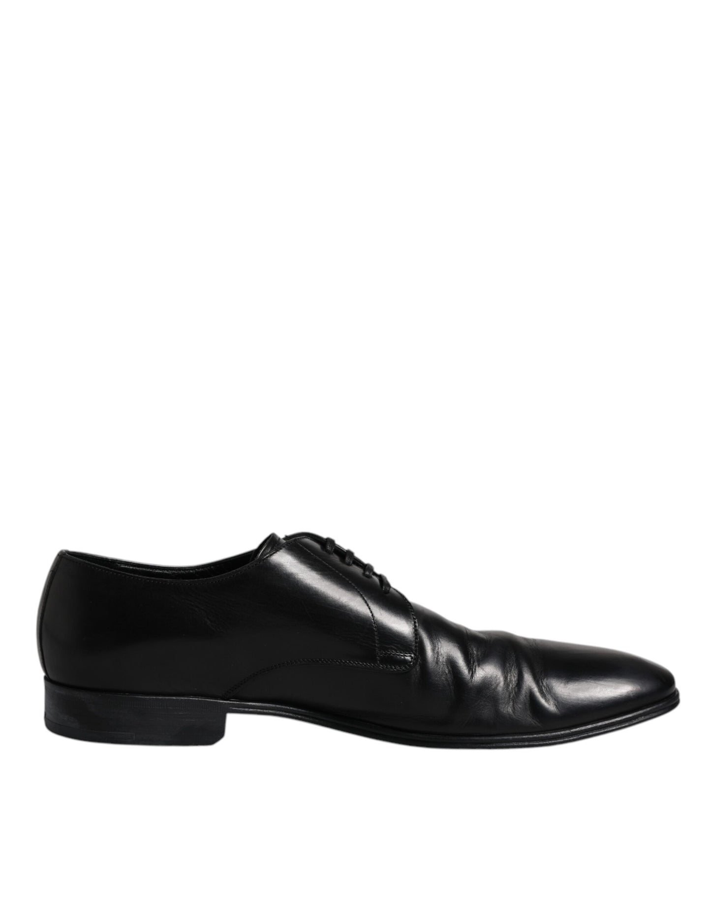 Dolce & Gabbana Black Patent Leather Derby Men Dress Shoes MV6624-44.5