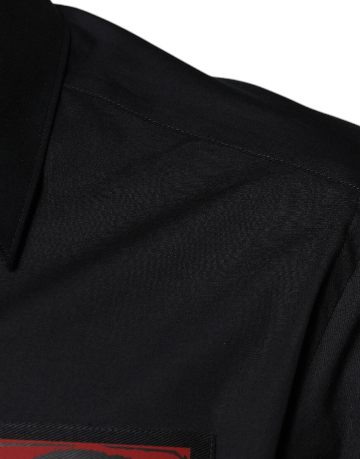 Dolce & Gabbana Black Eye Patch Long Sleeve GOLD Dress Shirt TSH87305-40