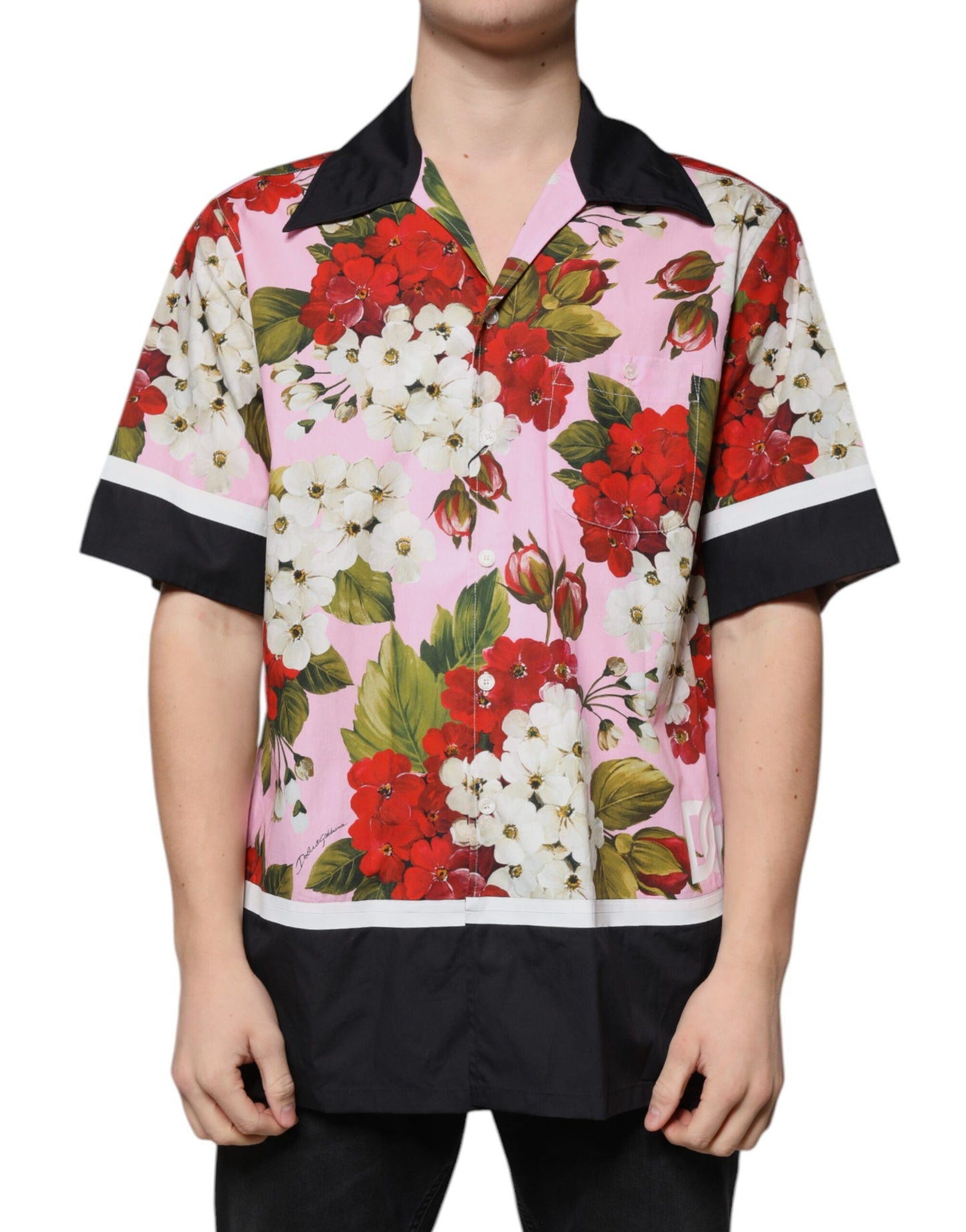 Dolce & Gabbana Multicolor Floral Button Down Casual Shirt TSH87320-40