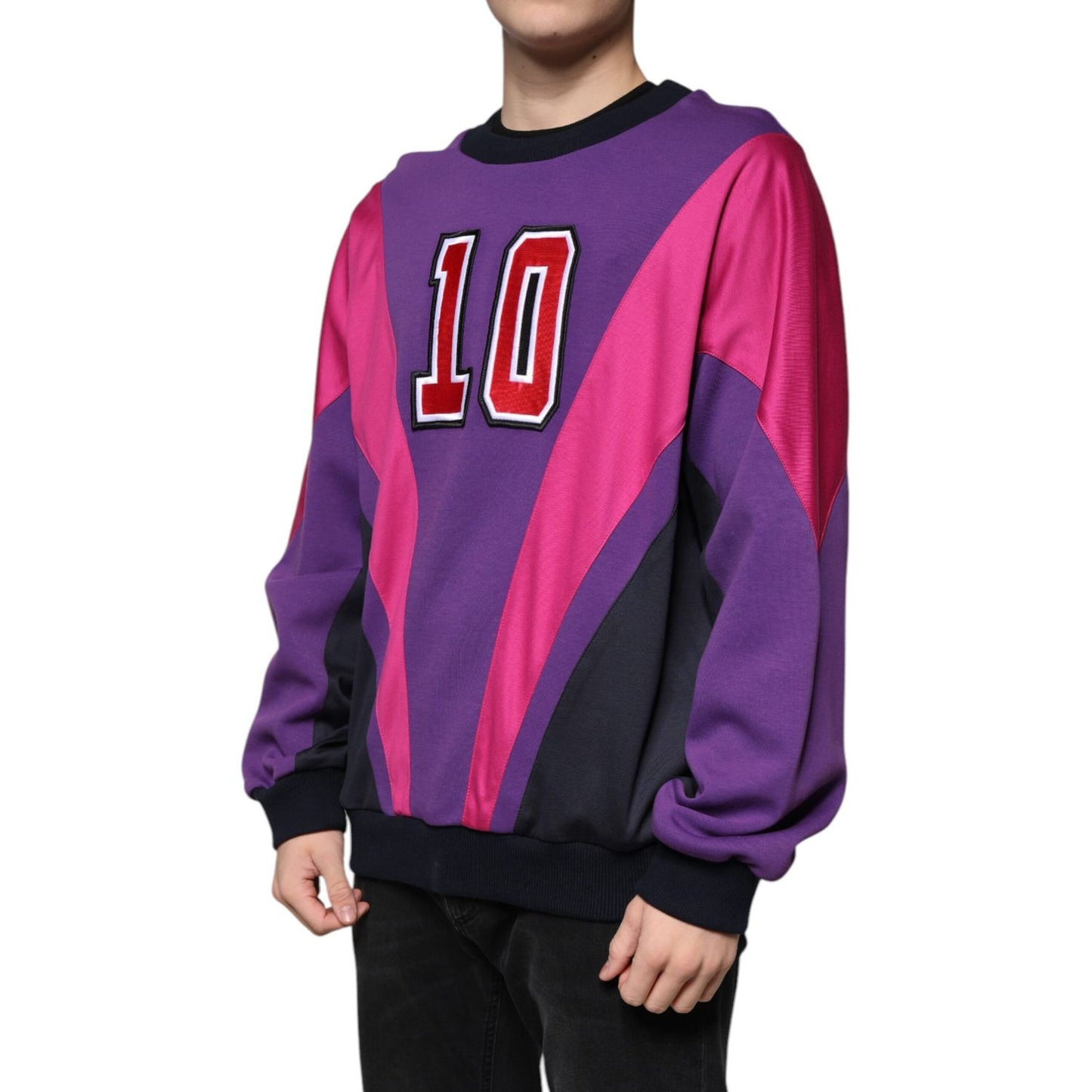 Dolce & Gabbana Multicolor Crew Neck Men Sweatshirt Sweater TSH87299-54