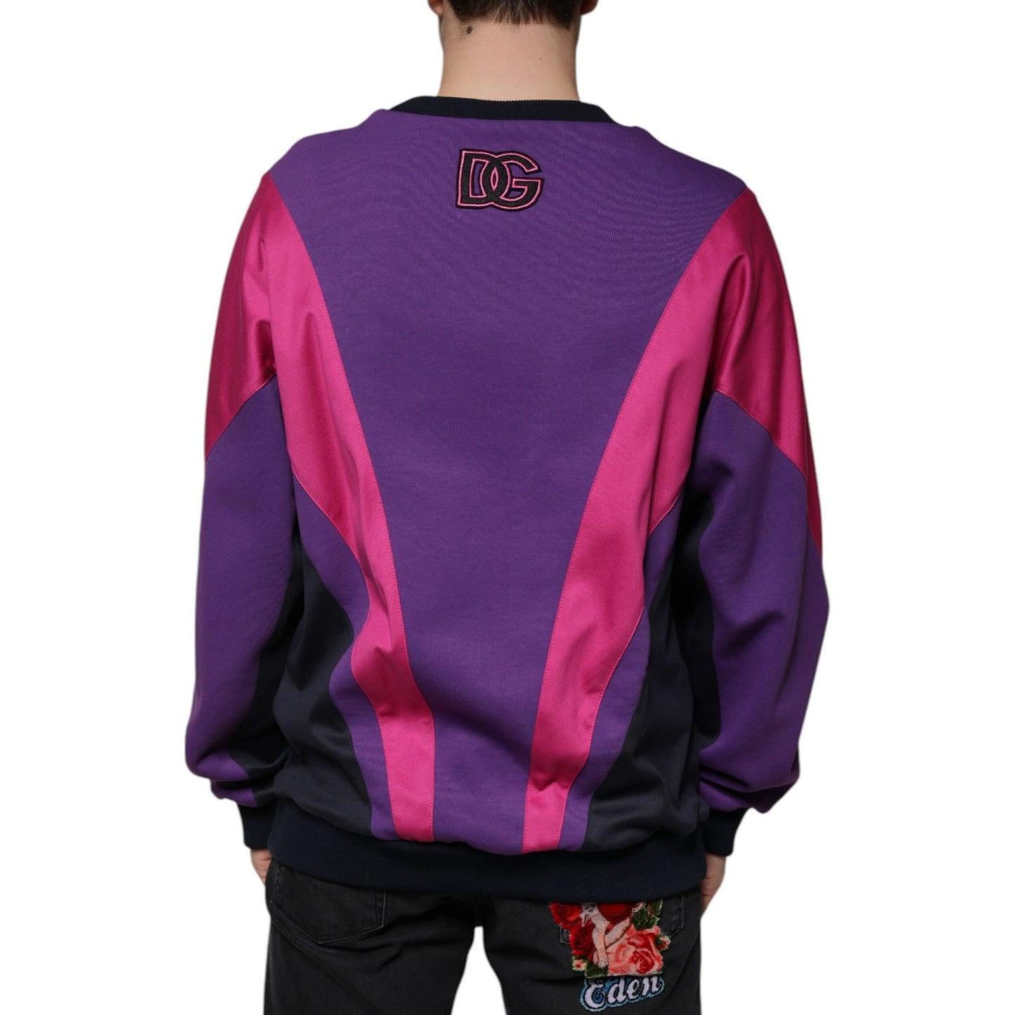 Dolce & Gabbana Multicolor Crew Neck Men Sweatshirt Sweater TSH87299-54