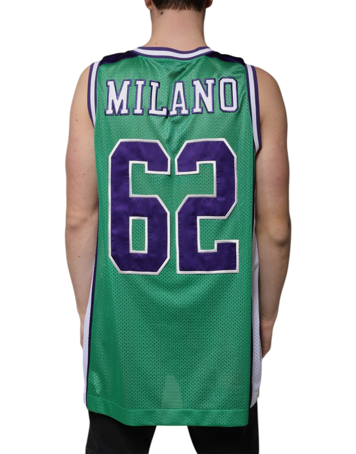 Dolce & Gabbana Green Polyester Jersey Sleeveless T-shirt TSH87309-40