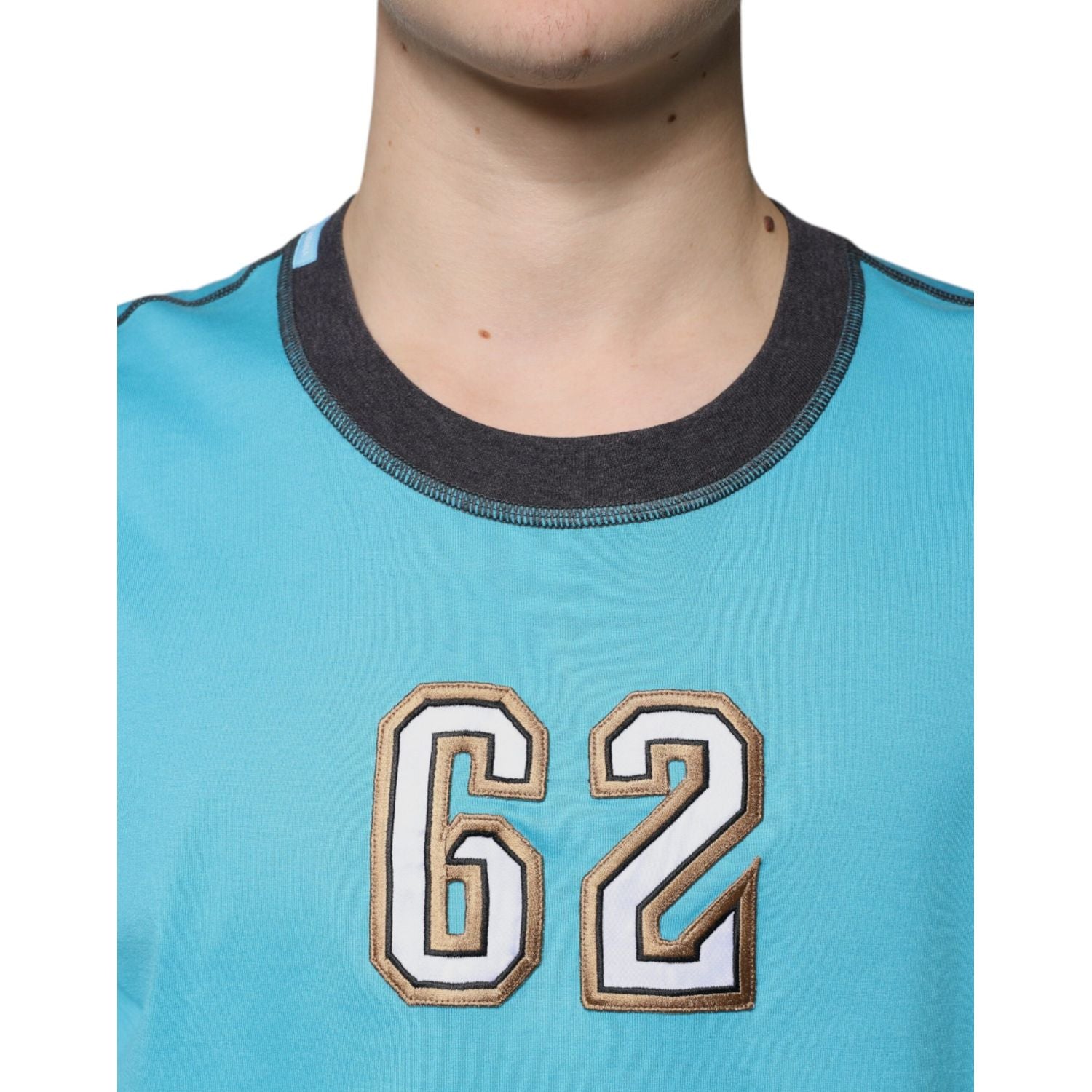 Dolce & Gabbana Blue Logo Crew Neck Short Sleeves T-shirt