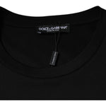 Dolce & Gabbana Black Cotton Crew Neck Short Sleeves T-shirt TSH87324-52