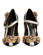 Dolce & Gabbana Multicolor Embellished Heels Pumps Shoes LA12040-35.5