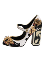 Dolce & Gabbana Multicolor Embellished Heels Pumps Shoes LA12040-35.5