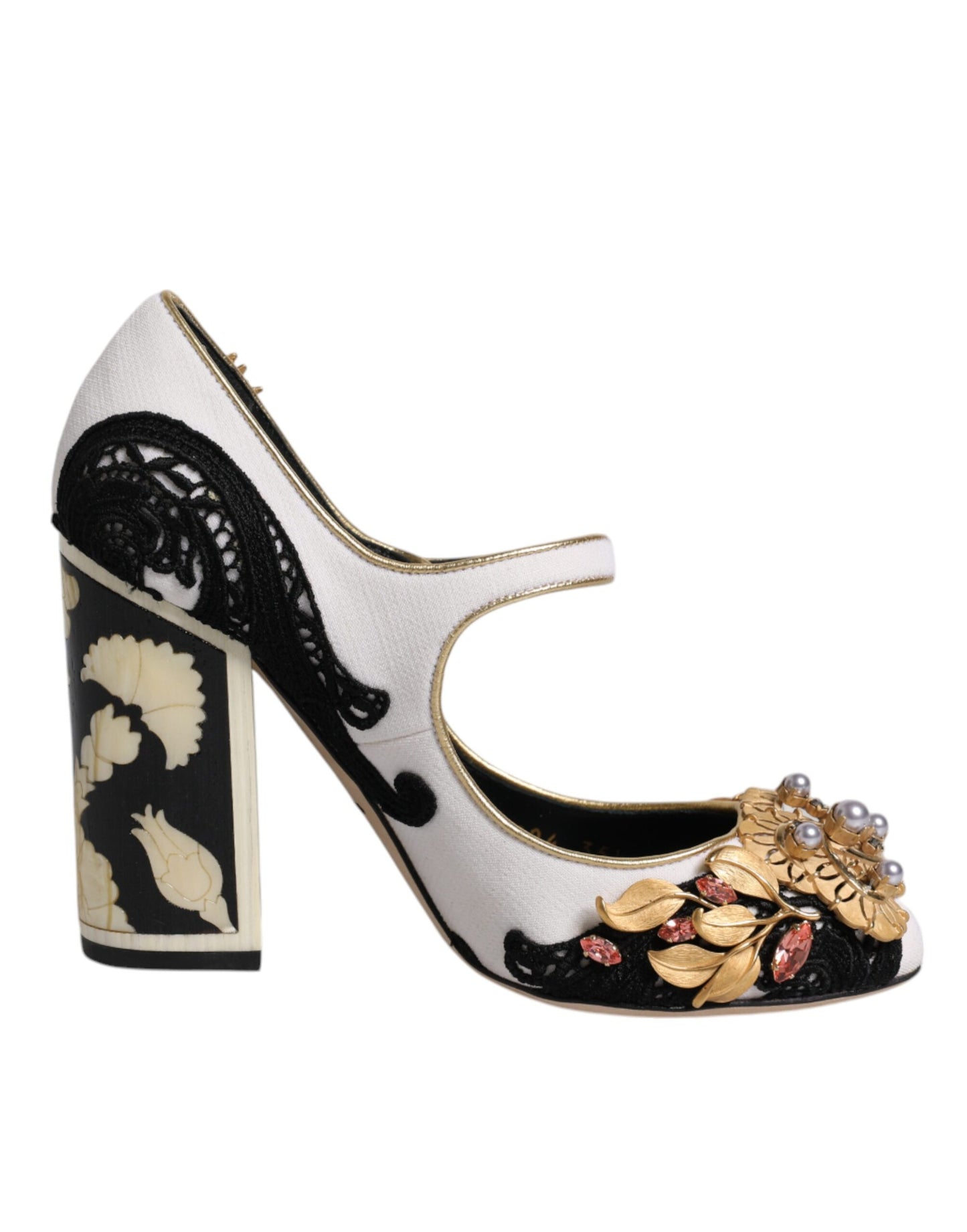 Dolce & Gabbana Multicolor Embellished Heels Pumps Shoes LA12040-35.5
